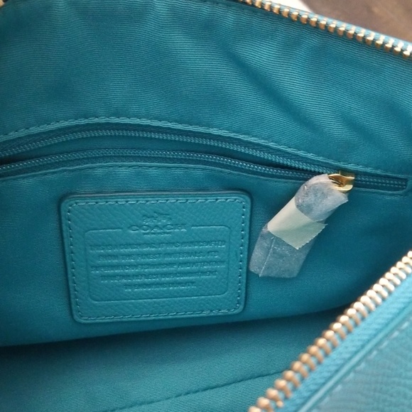 NWOT Coach Satchel "Miami Dolphins color Teal" - Picture 2 of 4